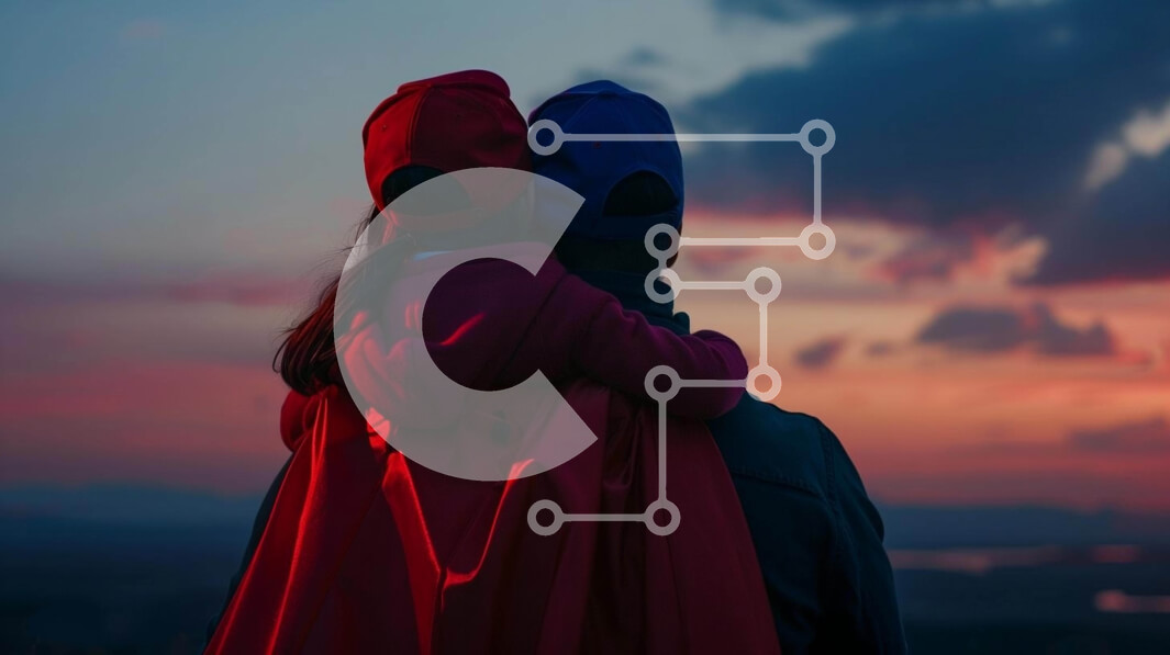 Intra Συλλεκτικό Ξύλινο Παζλ Plywood  4mm - Άνδρας και γυναίκα που αγκαλιάζονται στο ηλιοβασίλεμα Σε Ξύλινο Κουτί - Διαστάσεις Puzzle: 10x10 cm – 25 κομμάτια