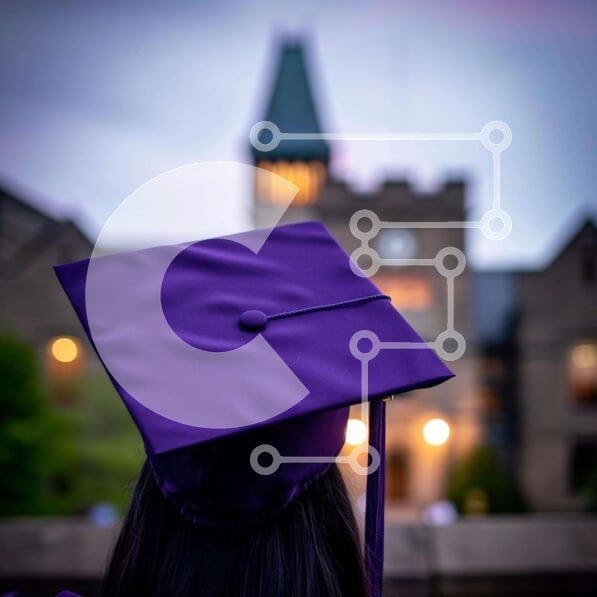 Intra Συλλεκτικό Ξύλινο Παζλ Plywood  4mm - Άτομο με Μωβ Καπάκι Αποφοίτησης Σε Ξύλινο Κουτί - Διαστάσεις Puzzle: 10x10 cm – 25 κομμάτια