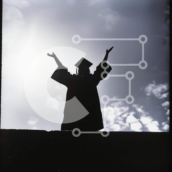 Intra Συλλεκτικό Ξύλινο Παζλ Plywood  4mm - Σιλουέτα ενός πτυχιούχου ατόμου Σε Ξύλινο Κουτί - Διαστάσεις Puzzle: 10x10 cm – 25 κομμάτια