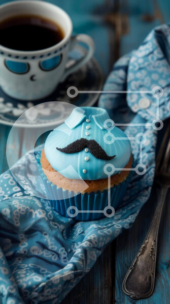 Intra Συλλεκτικό Ξύλινο Παζλ Plywood  4mm - Κομψή οθόνη cupcake και καφέ Σε Ξύλινο Κουτί - Διαστάσεις: 10x10 cm – 25 κομμάτια