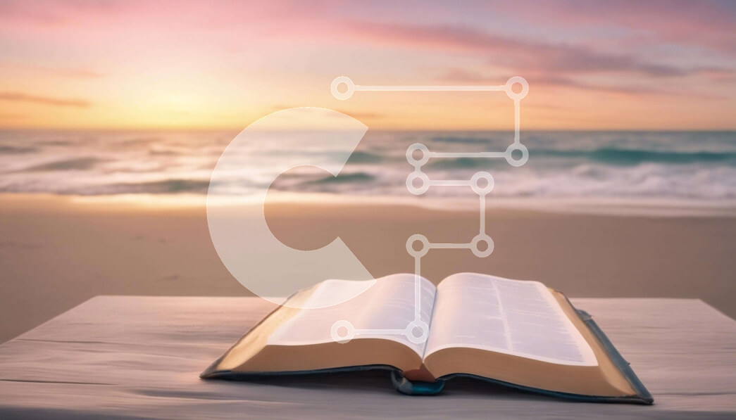 Intra Συλλεκτικό Ξύλινο Παζλ Plywood  4mm - Ανοιχτό βιβλίο σε ξύλινο τραπέζι στην παραλία με τον ωκεανό στο φόντο Σε Ξύλινο Κουτί - Διαστάσεις: 10x10 cm – 25 κομμάτια