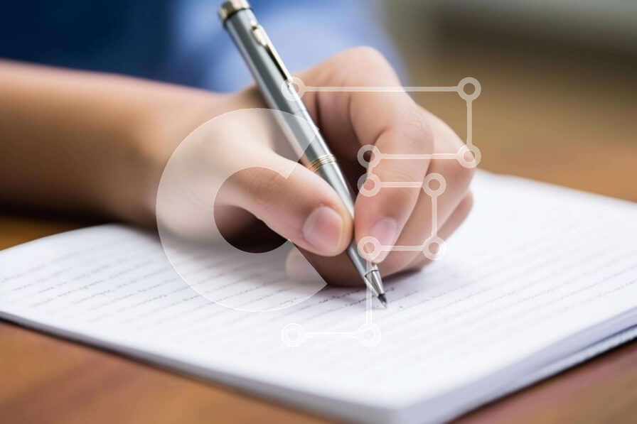 Intra Συλλεκτικό Ξύλινο Παζλ Plywood  4mm - Χέρι γραφή σε χαρτί με στυλό Σε Ξύλινο Κουτί - Διαστάσεις Puzzle: 10x10 cm – 25 κομμάτια