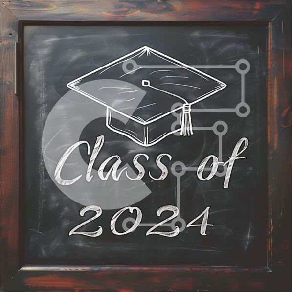 Intra Συλλεκτικό Ξύλινο Παζλ Plywood  4mm - Πινακίδα Μαυροπίνακα τάξης 2024 με καπάκι αποφοίτησης Σε Ξύλινο Κουτί - Διαστάσεις Puzzle: 10x10 cm – 25 κομμάτια