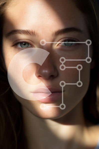 Intra Συλλεκτικό Ξύλινο Παζλ Plywood  4mm - Νεαρή γυναίκα που στέκεται μπροστά από τον ήλιο Σε Ξύλινο Κουτί - Διαστάσεις Puzzle: 10x10 cm – 25 κομμάτια