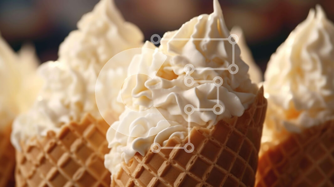 Σετ των 2 Intra Συλλεκτικό Ξύλινο Παζλ Plywood  4mm - Παγωτό χωνάκια βάφλα με σαντιγί και γαρνιτούρες Σε Ξύλινο Κουτί - Διαστάσεις: 10x10 cm – 25 κομμάτια