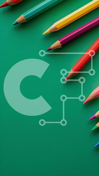 Intra Συλλεκτικό Ξύλινο Παζλ Plywood  4mm - Πολύχρωμα μολύβια σε πράσινο φόντο Σε Ξύλινο Κουτί - Διαστάσεις: 10x10 cm – 25 κομμάτια