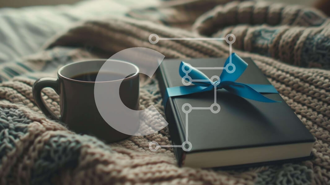 Intra Συλλεκτικό Ξύλινο Παζλ Plywood  4mm - Βιβλίο, φλιτζάνι καφέ και μπλε κορδέλα Σε Ξύλινο Κουτί - Διαστάσεις: 10x10 cm – 25 κομμάτια