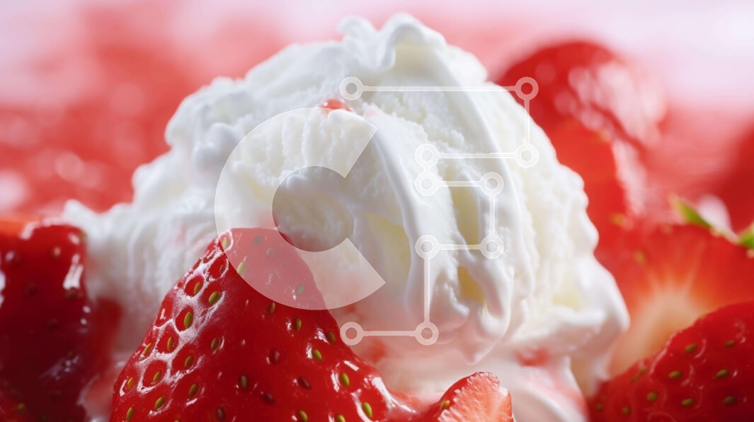 Σετ των 2 Intra Συλλεκτικό Ξύλινο Παζλ Plywood  4mm - Πολύχρωμες φράουλες με σαντιγί και παγωτό Σε Ξύλινο Κουτί - Διαστάσεις: 10x10 cm – 25 κομμάτια