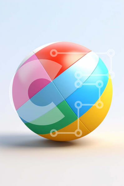 Intra Συλλεκτικό Ξύλινο Παζλ Plywood  4mm - Πολύχρωμη μπάλα παραλίας που επιπλέει στον αέρα Σε Ξύλινο Κουτί - Διαστάσεις Puzzle: 10x10 cm – 25 κομμάτια