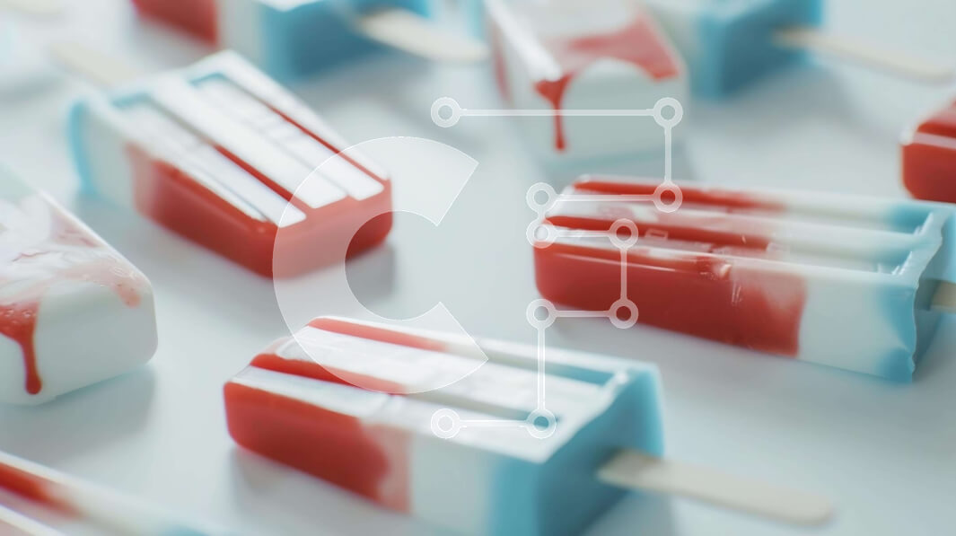 Intra Συλλεκτικό Ξύλινο Παζλ Plywood  4mm - Πατριωτικά Popsicles σε κόκκινο, λευκό και μπλε Σε Ξύλινο Κουτί - Διαστάσεις Puzzle: 10x10 cm – 25 κομμάτια