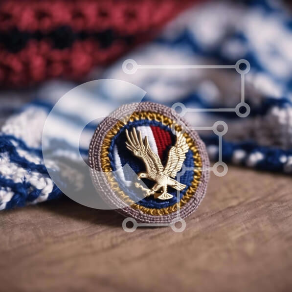 Intra Συλλεκτικό Ξύλινο Παζλ Plywood  4mm - Σήμα με τον αετό Σε Ξύλινο Κουτί - Διαστάσεις Puzzle: 10x10 cm – 25 κομμάτια