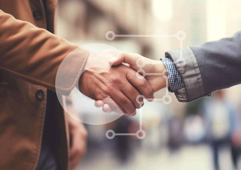 Intra Συλλεκτικό Ξύλινο Παζλ Plywood  4mm - Επιχειρηματική συναλλαγή σε οδό της πόλης Σε Ξύλινο Κουτί - Διαστάσεις Puzzle: 10x10 cm – 25 κομμάτια