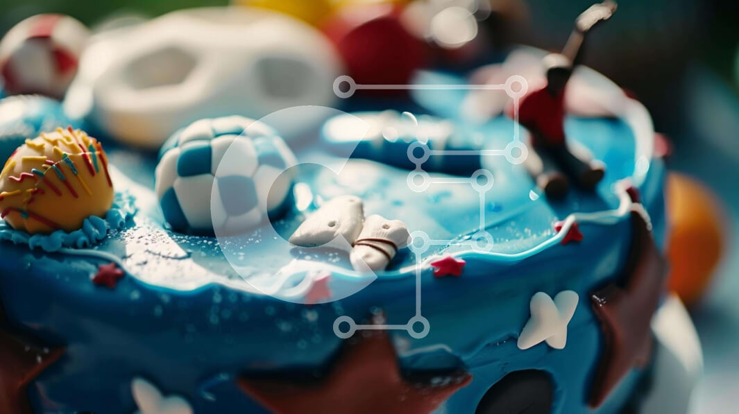 Σετ των 2 Intra Συλλεκτικό Ξύλινο Παζλ Plywood  4mm - Μπλε κέικ με ειδώλια και κεριά Σε Ξύλινο Κουτί - Διαστάσεις: 10x10 cm – 25 κομμάτια