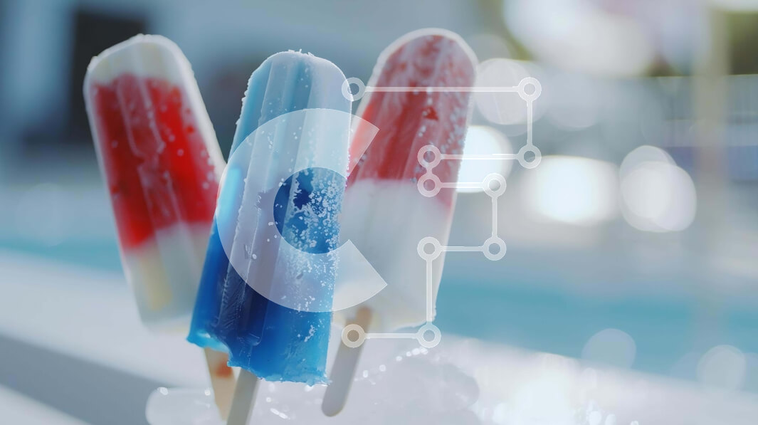 Intra Συλλεκτικό Ξύλινο Παζλ Plywood  4mm - Πατριωτικά Popsicles με φόντο πισίνα Σε Ξύλινο Κουτί - Διαστάσεις Puzzle: 10x10 cm – 25 κομμάτια