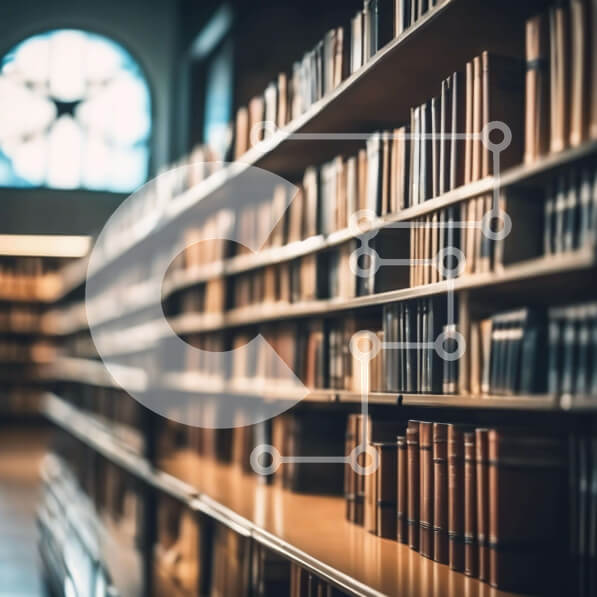 Intra Συλλεκτικό Ξύλινο Παζλ Plywood  4mm - Άδεια βιβλιοθήκη με βιβλία στα ράφια Σε Ξύλινο Κουτί - Διαστάσεις Puzzle: 10x10 cm – 25 κομμάτια