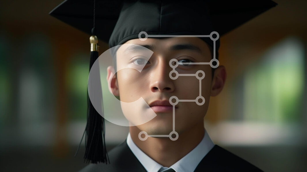 Intra Συλλεκτικό Ξύλινο Παζλ Plywood  4mm - Εικόνα αποφοίτησης ενός νεαρού άνδρα Σε Ξύλινο Κουτί - Διαστάσεις Puzzle: 10x10 cm – 25 κομμάτια