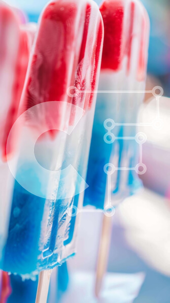 Intra Συλλεκτικό Ξύλινο Παζλ Plywood  4mm - Κόκκινα, λευκά και μπλε λαχανικά με σημαία Ηνωμένων Πολιτειών Σε Ξύλινο Κουτί - Διαστάσεις: 10x10 cm – 25 κομμάτια