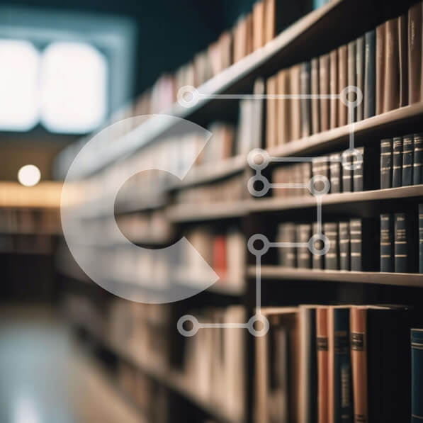 Intra Συλλεκτικό Ξύλινο Παζλ Plywood  4mm - Εκπαιδευτικά ράφια σε μια βιβλιοθήκη Σε Ξύλινο Κουτί - Διαστάσεις Puzzle: 10x10 cm – 25 κομμάτια