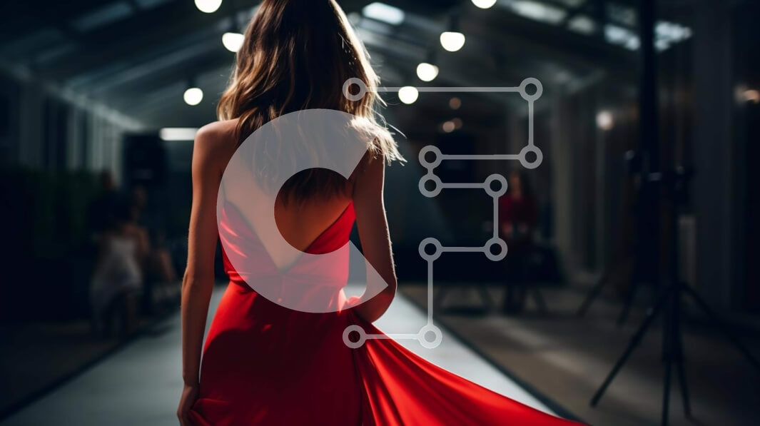 Intra Συλλεκτικό Ξύλινο Παζλ Plywood  4mm - Γυναίκα με κομψό κόκκινο φόρεμα που περπατά στον διάδρομο Σε Ξύλινο Κουτί - Διαστάσεις Puzzle: 10x10 cm – 25 κομμάτια