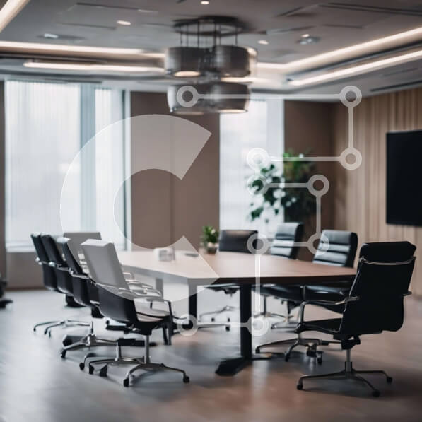 Intra Συλλεκτικό Ξύλινο Παζλ Plywood  4mm - Κενή αίθουσα συνεδριάσεων Σε Ξύλινο Κουτί - Διαστάσεις Puzzle: 10x10 cm – 25 κομμάτια