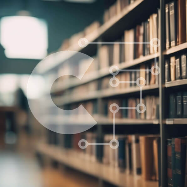 Intra Συλλεκτικό Ξύλινο Παζλ Plywood  4mm - Βιβλιοθήκη με σειρές βιβλίων και ανθρώπων Σε Ξύλινο Κουτί - Διαστάσεις Puzzle: 10x10 cm – 25 κομμάτια