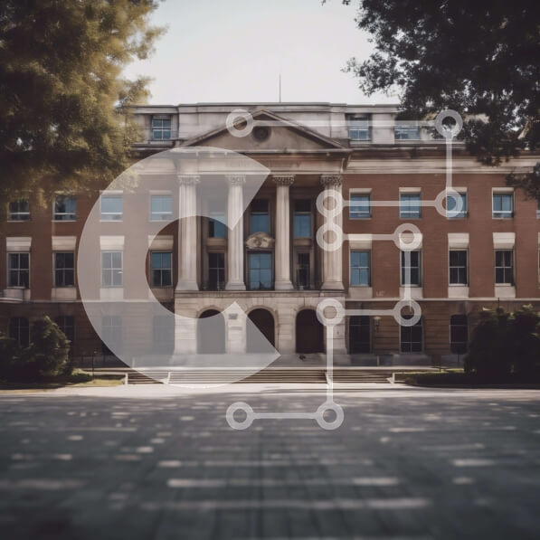 Intra Συλλεκτικό Ξύλινο Παζλ Plywood  4mm - Τούβλο κτίριο με στήλες και ρολόι Σε Ξύλινο Κουτί - Διαστάσεις Puzzle: 10x10 cm – 25 κομμάτια