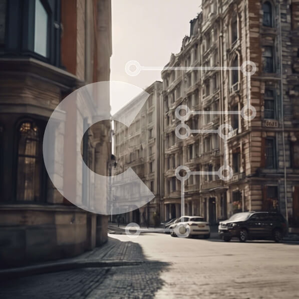 Intra Συλλεκτικό Ξύλινο Παζλ Plywood  4mm - Σκηνή του δρόμου της παλιάς πόλης Σε Ξύλινο Κουτί - Διαστάσεις Puzzle: 10x10 cm – 25 κομμάτια