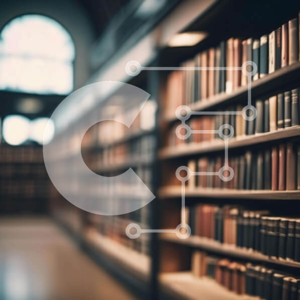 Intra Συλλεκτικό Ξύλινο Παζλ Plywood  4mm - Βιβλιοθήκη με σειρές βιβλίων Σε Ξύλινο Κουτί - Διαστάσεις Puzzle: 10x10 cm – 25 κομμάτια