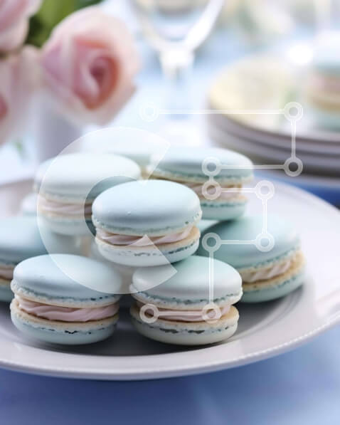 Σετ των 2 Intra Συλλεκτικό Ξύλινο Παζλ Plywood  4mm - Μπλε μακαρόν με κρασί και τριαντάφυλλο Σε Ξύλινο Κουτί - Διαστάσεις: 10x10 cm – 25 κομμάτια