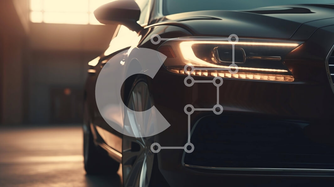 Intra Συλλεκτικό Ξύλινο Παζλ Plywood  4mm - Καφέ αυτοκίνητο με αναμμένους προβολείς σε εσωτερικό χώρο Σε Ξύλινο Κουτί - Διαστάσεις Puzzle: 10x10 cm – 25 κομμάτια