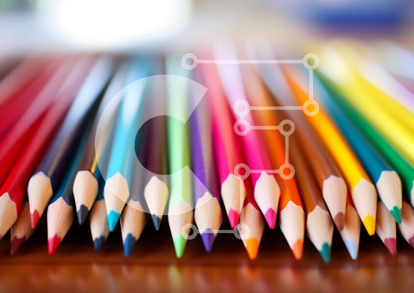 Intra Συλλεκτικό Ξύλινο Παζλ Plywood  4mm - Πολύχρωμα μολύβια που τακτοποιούνται σε ένα τραπέζι Σε Ξύλινο Κουτί - Διαστάσεις: 10x10 cm – 25 κομμάτια