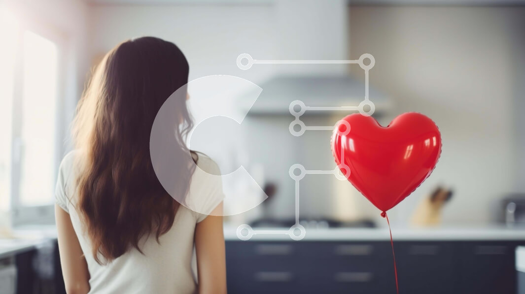 Intra Συλλεκτικό Ξύλινο Παζλ Plywood  4mm - Γυναίκα που γιορτάζει την ημέρα του Αγίου Βαλεντίνου στην κουζίνα Σε Ξύλινο Κουτί - Διαστάσεις Puzzle: 10x10 cm – 25 κομμάτια