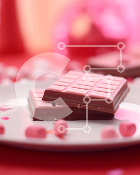 Intra Συλλεκτικό Ξύλινο Παζλ Plywood  4mm - Μπάρες σοκολάτας για την ημέρα του Αγίου Βαλεντίνου και καραμέλες σε σχήμα καρδιάς Σε Ξύλινο Κουτί - Διαστάσεις: 10x10 cm – 25 κομμάτια