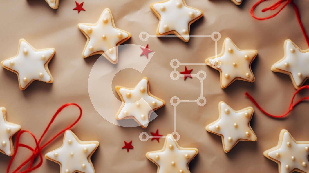 Σετ των 2 Intra Συλλεκτικό Ξύλινο Παζλ Plywood  4mm - Διακοσμήσεις μπισκότων σε σχήμα αστεριού σε καφέ επιφάνεια Σε Ξύλινο Κουτί - Διαστάσεις: 10x10 cm – 25 κομμάτια