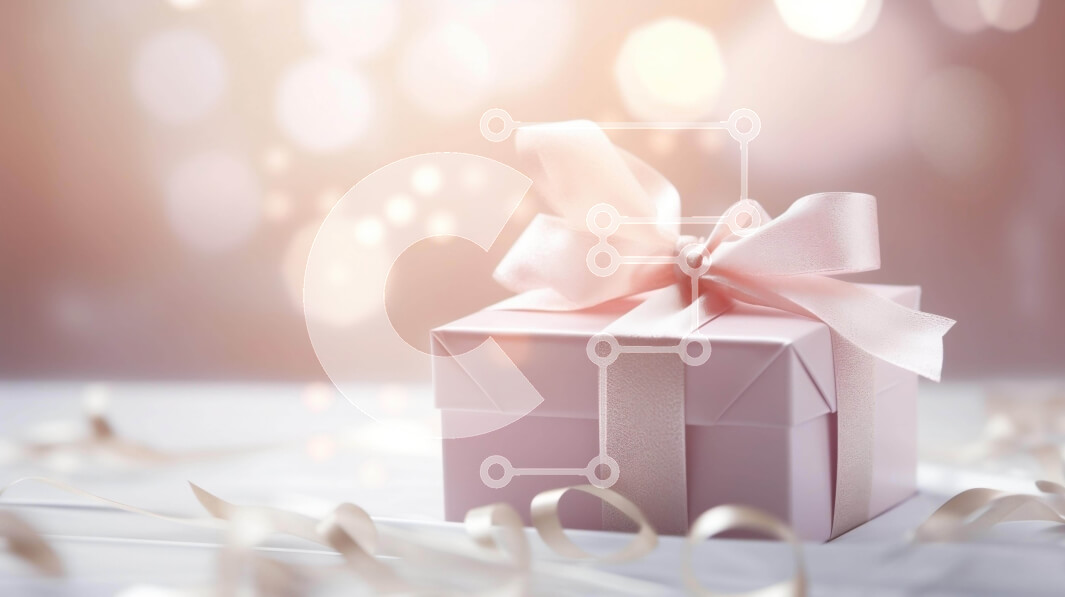 Intra Συλλεκτικό Ξύλινο Παζλ Plywood  4mm - Ροζ Κουτί δώρου με πολύχρωμες κορδέλες και φιόγκους Σε Ξύλινο Κουτί - Διαστάσεις: 10x10 cm – 25 κομμάτια