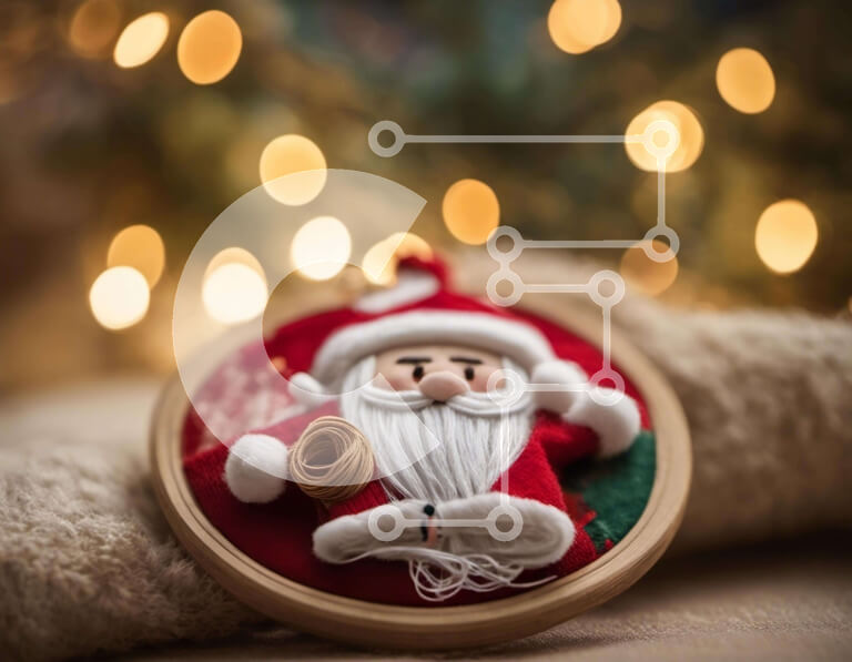 Intra Συλλεκτικό Ξύλινο Παζλ Plywood  4mm - Ξύλινο στολίδι Άγιου Βασίλη για εορταστική διακόσμηση Σε Ξύλινο Κουτί - Διαστάσεις: 10x10 cm – 25 κομμάτια