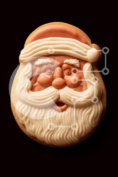 Intra Συλλεκτικό Ξύλινο Παζλ Plywood  4mm - Διακόσμηση μπισκότων Άγιου Βασίλη σε μαύρο φόντο Σε Ξύλινο Κουτί - Διαστάσεις: 10x10 cm – 25 κομμάτια