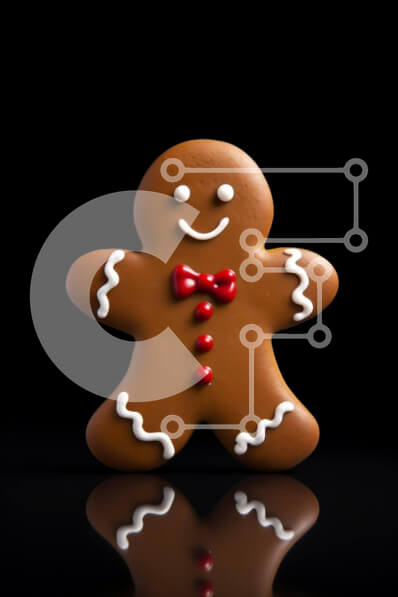 Σετ των 2 Intra Συλλεκτικό Ξύλινο Παζλ Plywood  4mm - Μελόψωμο Άνδρας με κόκκινες και λευκές διακοσμήσεις Σε Ξύλινο Κουτί - Διαστάσεις: 10x10 cm – 25 κομμάτια