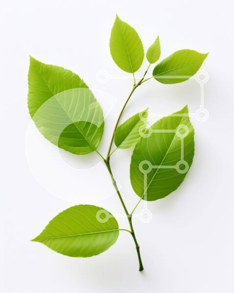 Intra Συλλεκτικό Ξύλινο Παζλ Plywood  4mm - Πράσινα φύλλα σε σχήμα ανάποδου τριγώνου Σε Ξύλινο Κουτί - Διαστάσεις: 10x10 cm – 25 κομμάτια