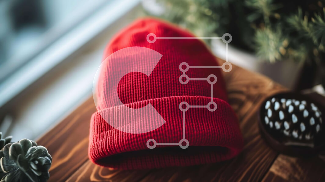 Intra Συλλεκτικό Ξύλινο Παζλ Plywood  4mm - Κόκκινο πλεκτό φασόλι σε ξύλινο τραπέζι με φυτό σε γλάστρα και χαρτικά Σε Ξύλινο Κουτί - Διαστάσεις: 10x10 cm – 25 κομμάτια