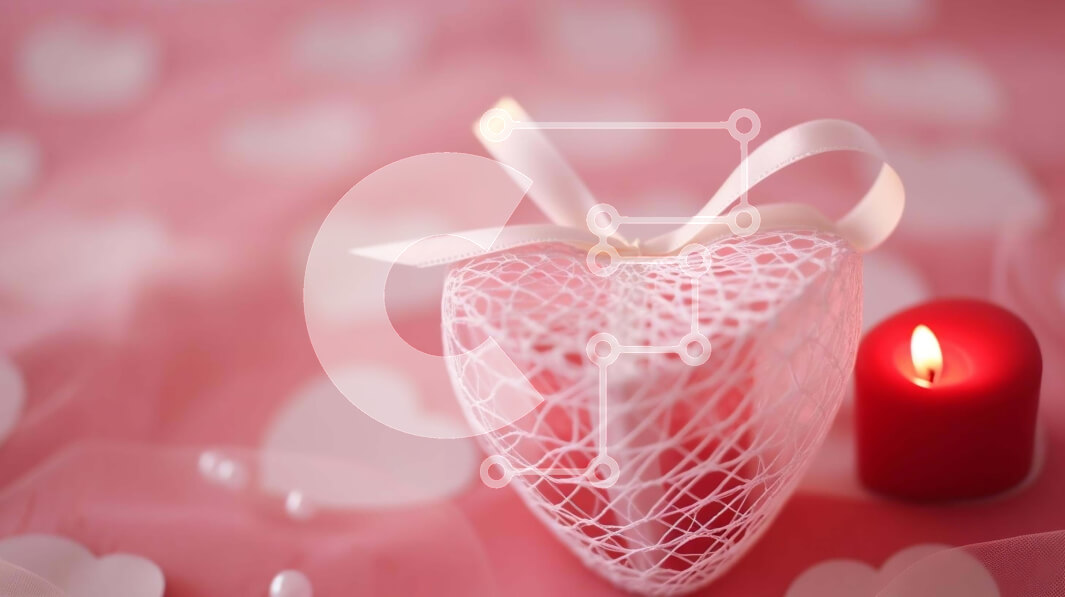 Intra Συλλεκτικό Ξύλινο Παζλ Plywood  4mm - Ρομαντικό κουτί σε σχήμα καρδιάς με κερί και καρδιές στο φόντο Σε Ξύλινο Κουτί - Διαστάσεις: 10x10 cm – 25 κομμάτια