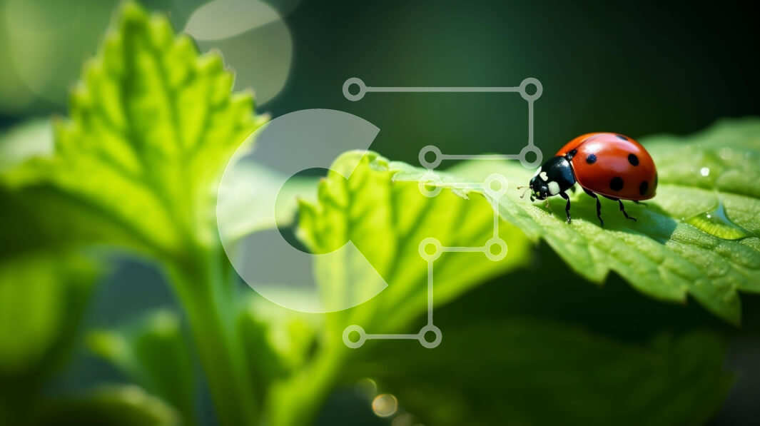 Intra Συλλεκτικό Ξύλινο Παζλ Plywood  4mm - Πασχαλίτσα σε πράσινα φύλλα με σταγόνες νερού Σε Ξύλινο Κουτί - Διαστάσεις: 10x10 cm – 25 κομμάτια