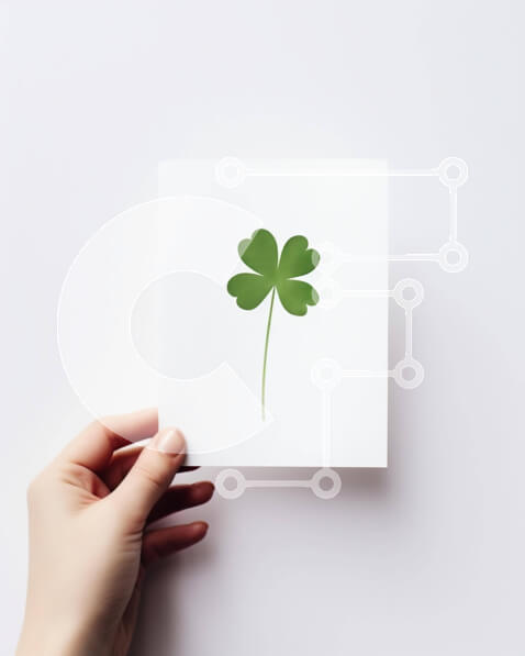 Intra Συλλεκτικό Ξύλινο Παζλ Plywood  4mm - Λευκή κάρτα για την ημέρα του Αγίου Πατρικίου με το σύμβολο του ιρλανδικού τριφυλλιού Σε Ξύλινο Κουτί - Διαστάσεις: 10x10 cm – 25 κομμάτια
