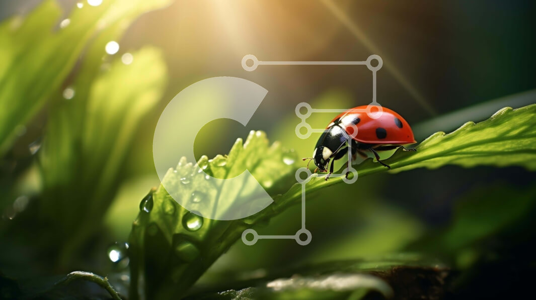 Intra Συλλεκτικό Ξύλινο Παζλ Plywood  4mm - Πασχαλίτσα στα πράσινα φύλλα με το φως του ήλιου Σε Ξύλινο Κουτί - Διαστάσεις: 10x10 cm – 25 κομμάτια