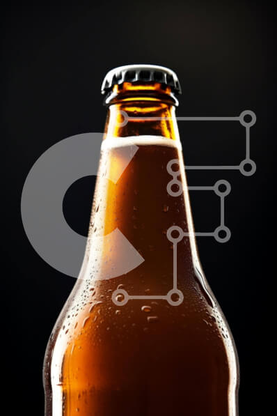 Intra Συλλεκτικό Ξύλινο Παζλ Plywood  4mm - Μπουκάλι καφέ μπύρας με σταγονίδια νερού Σε Ξύλινο Κουτί - Διαστάσεις: 10x10 cm – 25 κομμάτια