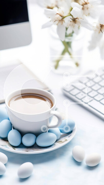 Intra Συλλεκτικό Ξύλινο Παζλ Plywood  4mm - Καφές, ζελέ και λουλούδια στο τραπέζι Σε Ξύλινο Κουτί - Διαστάσεις: 10x10 cm – 25 κομμάτια