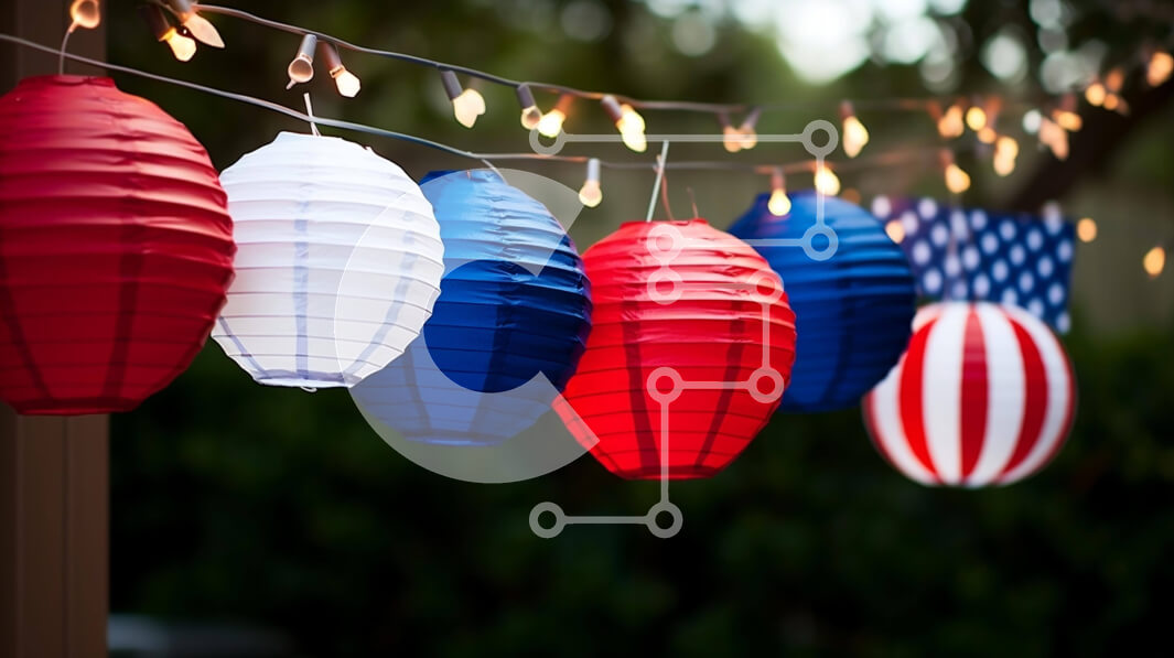 Intra Συλλεκτικό Ξύλινο Παζλ Plywood  4mm - Διακόσμηση φαναριού από χαρτί αμερικανικής σημαίας Σε Ξύλινο Κουτί - Διαστάσεις: 10x10 cm – 25 κομμάτια