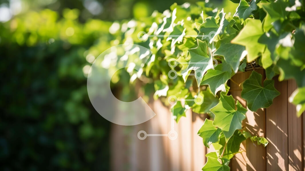 Intra Συλλεκτικό Ξύλινο Παζλ Plywood  4mm - Πράσινος κισσός σε ξύλινο φράχτη Σε Ξύλινο Κουτί - Διαστάσεις: 10x10 cm – 25 κομμάτια