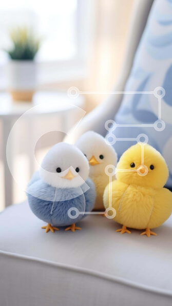 Intra Συλλεκτικό Ξύλινο Παζλ Plywood  4mm - Τρία γεμιστά κοτόπουλα σε μια καρέκλα Σε Ξύλινο Κουτί - Διαστάσεις: 10x10 cm – 25 κομμάτια