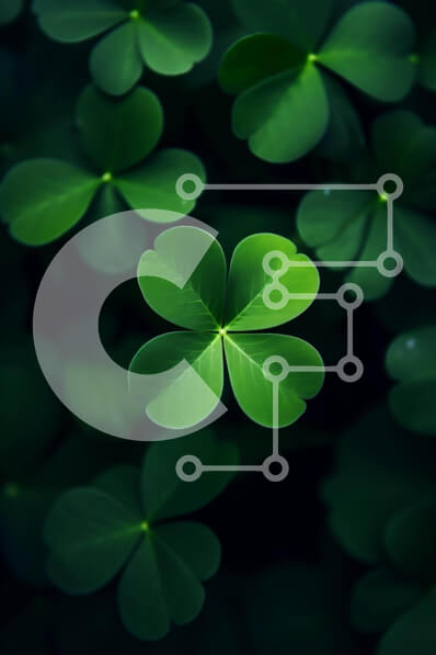 Σετ των 2 Intra Συλλεκτικό Ξύλινο Παζλ Plywood  4mm - Τετράφυλλο τριφύλλι που συμβολίζει την τύχη και την καλή τύχη Σε Ξύλινο Κουτί - Διαστάσεις: 10x10 cm – 25 κομμάτια